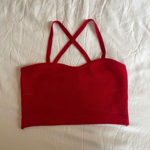 Forever 21 Large Red Cropped Tank Top
